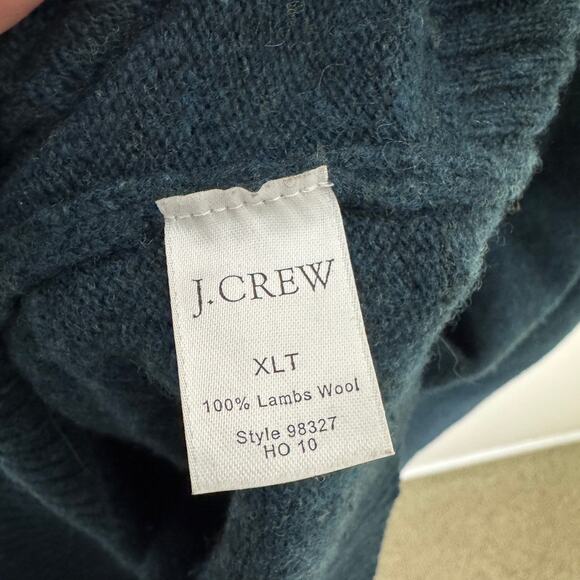J Crew Quarter Zip Lambswool Long Sleeve Sweater US Men's XL Tall - Picture 5 of 7